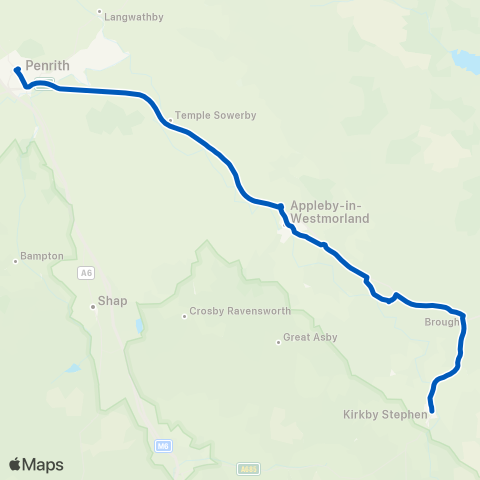 Western Dales Community Bus  map