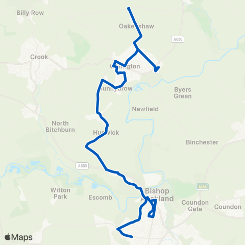 Weardale Motor Services  map