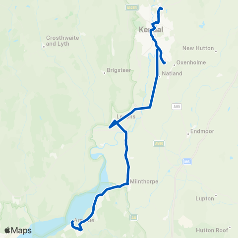 Kirkby Lonsdale Coaches  map