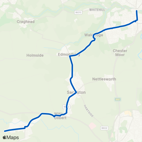 Weardale Motor Services  map