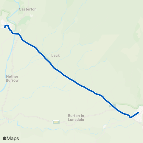 Kirkby Lonsdale Coaches  map