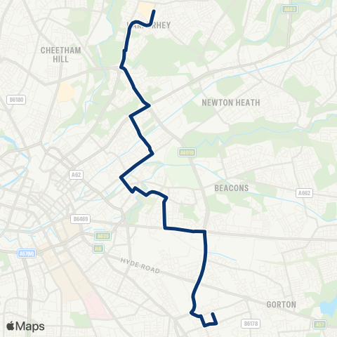 First Greater Manchester  map