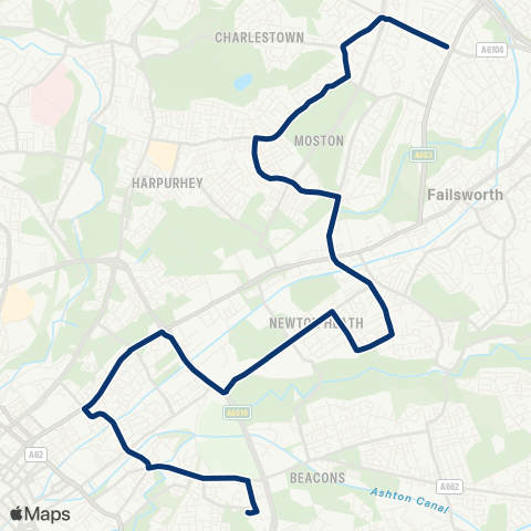 First Greater Manchester  map