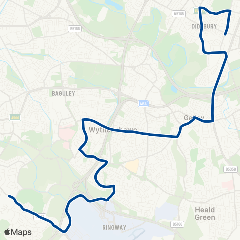 Diamond Bus North West  map