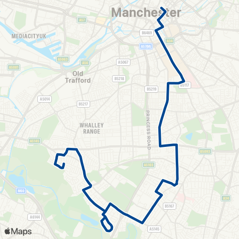 Diamond Bus North West  map