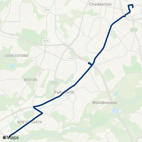 First Greater Manchester  map