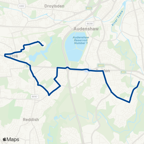 Diamond Bus North West  map