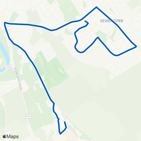 DGC Buses Calside Road - Campus map