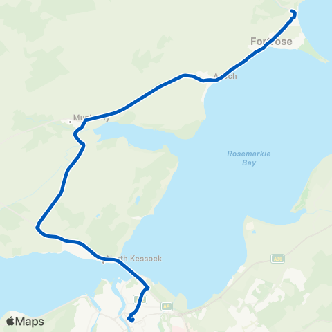 D & E Coaches Fairy Glen Car Park - Sports Direct map