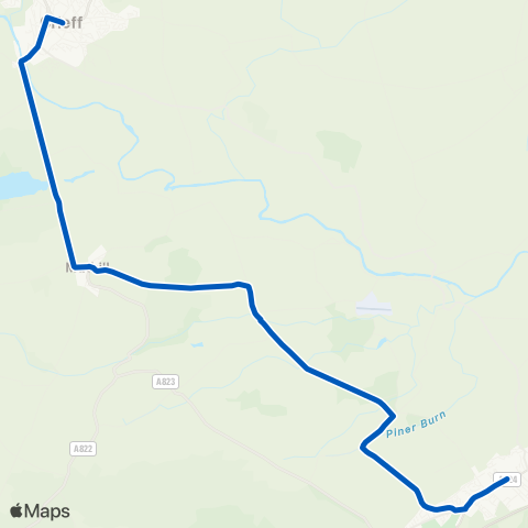 Dochertys Midland Coaches Morrisons Daily - Aytoun Hall map