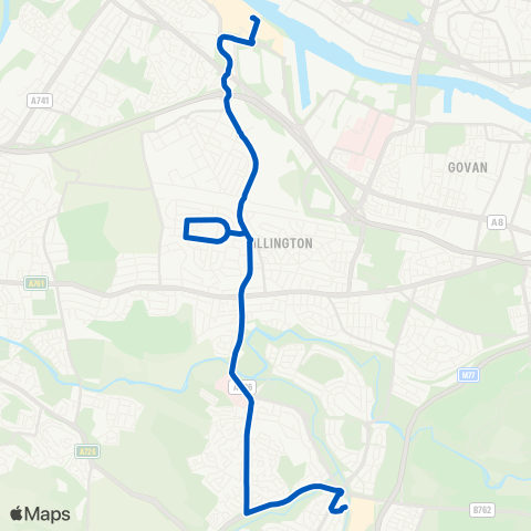 Colchri Coaches Silverburn Bus Sta (Stance 2) - Bus Sta (Stance 6) map