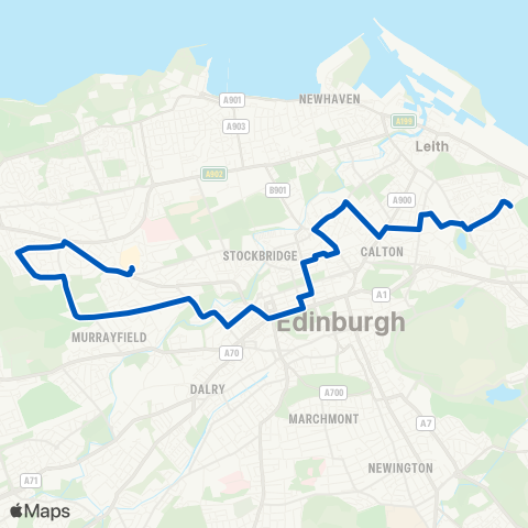 Eastern Scottish Craigleith Retail Pk (Stop 1) - Findlay Gardens map