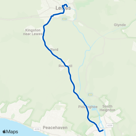 Community Transport for Lewes Area  map