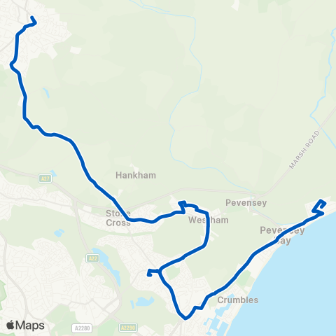 Cuckmere Buses  map