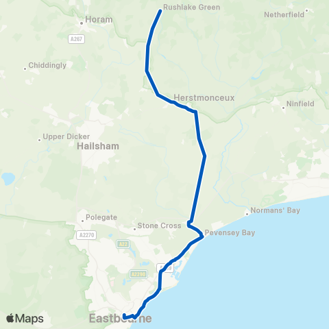 Cuckmere Buses  map