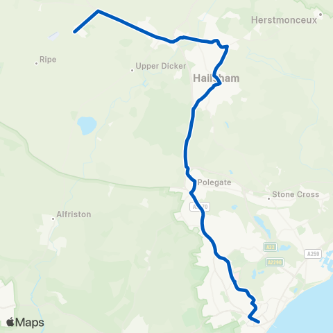 Cuckmere Buses  map