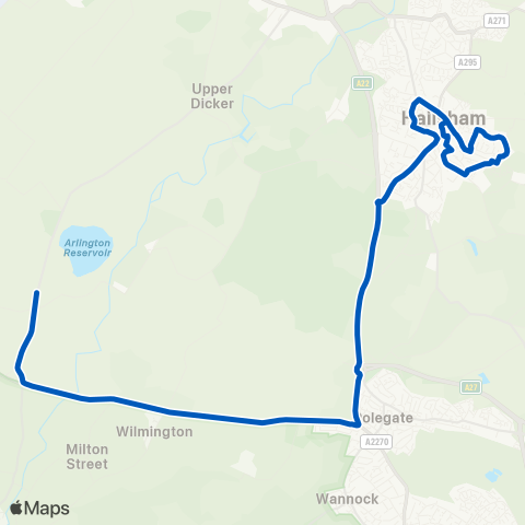 Cuckmere Buses  map