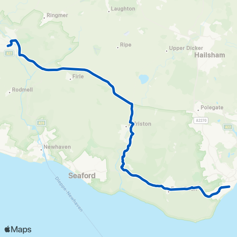 Cuckmere Buses  map