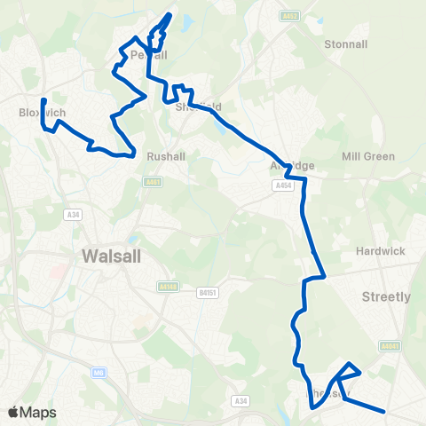 Walsall Community Transport  map