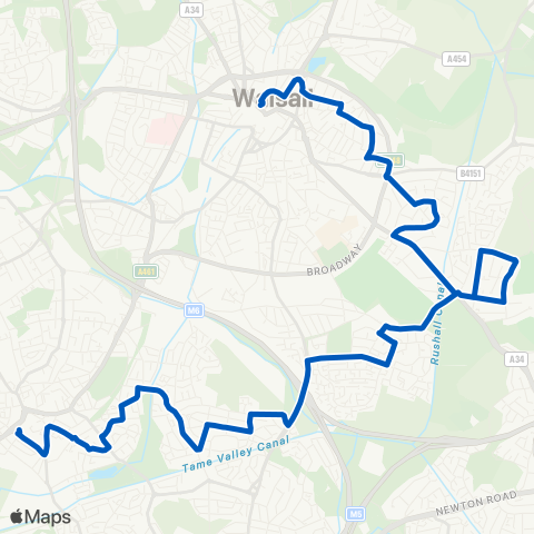 Walsall Community Transport  map