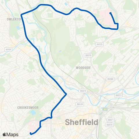 Sheffield Community Transport  map