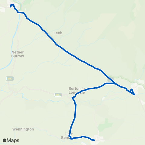 Kirkby Lonsdale Coaches  map