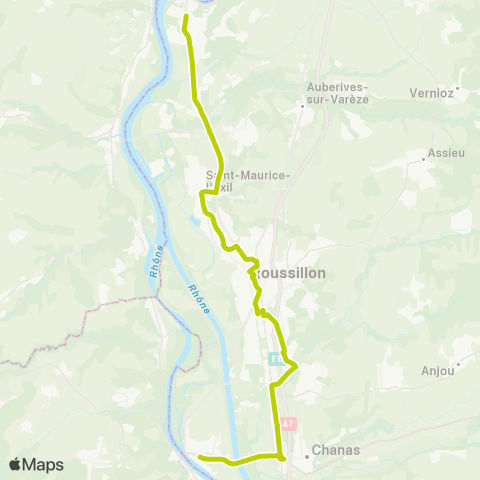 Le 37 Saint-Claire-du-Rhône - Sablons / Chanas map