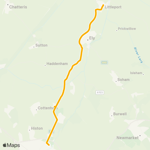 Stagecoach East  map