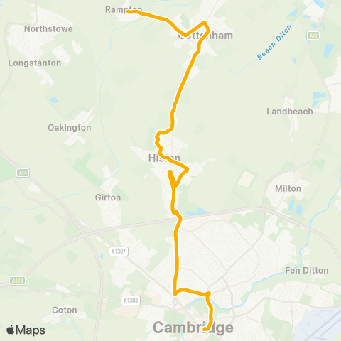 Stagecoach East  map