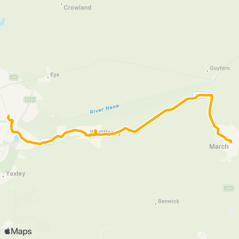 Stagecoach East  map