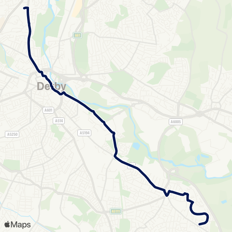 Notts and Derby  map