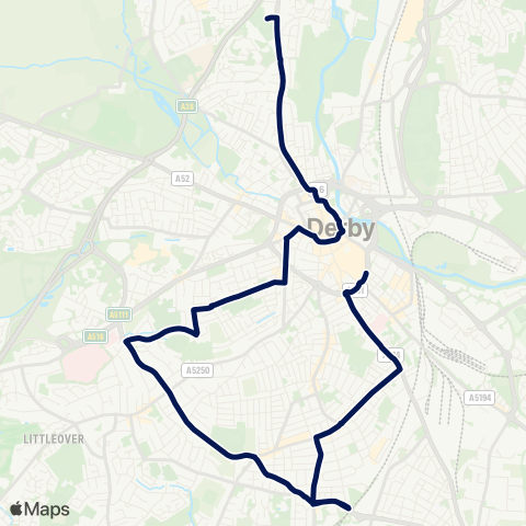 Notts and Derby  map