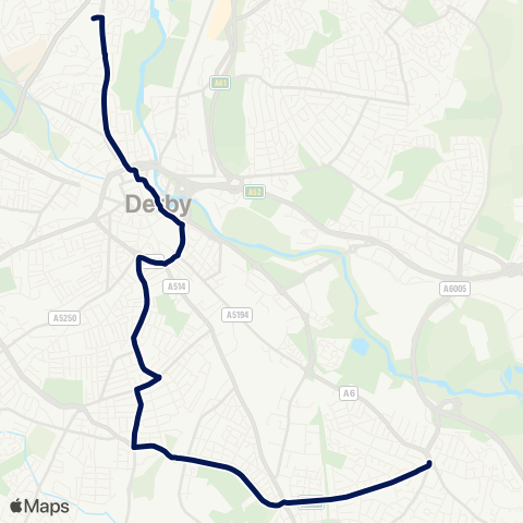 Notts and Derby  map