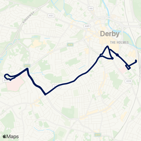 Notts and Derby  map