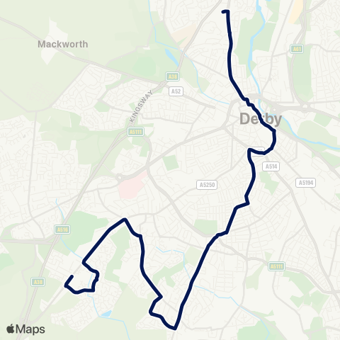 Notts and Derby  map