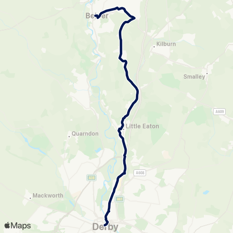 Notts and Derby  map