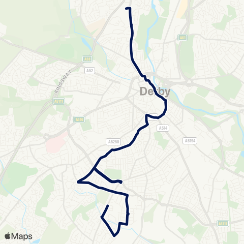 Notts and Derby  map