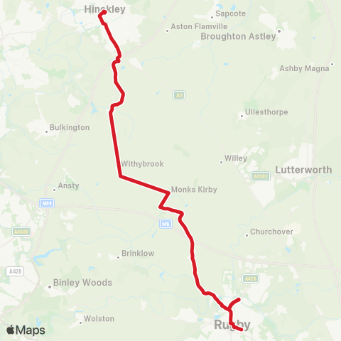 National Express Accessible Transport  map