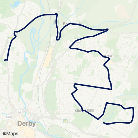 Notts and Derby  map