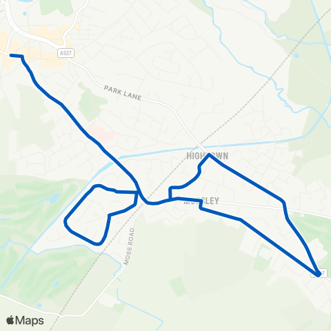 Hollinshead Coaches  map