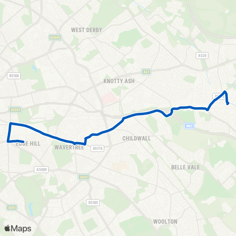 Maghull Coaches  map