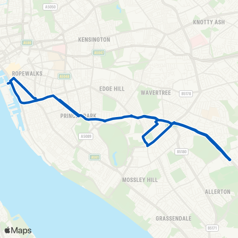 Maghull Coaches  map