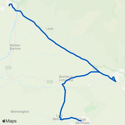 Kirkby Lonsdale Coaches  map