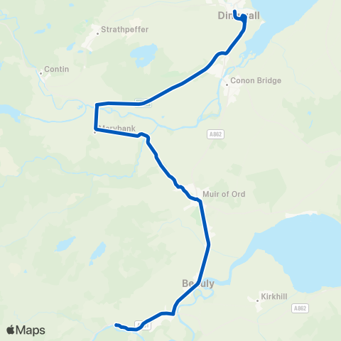 Highland Council Post Office - Knockfin Road End map