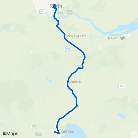 Glenfarg Community Transport Group Park and Ride - Bus Station (Stance 1) map