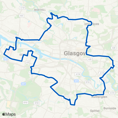 Hobson Travel Govan Bus Sta (Stance 6) - Govan Bus Sta (Stance 6) map