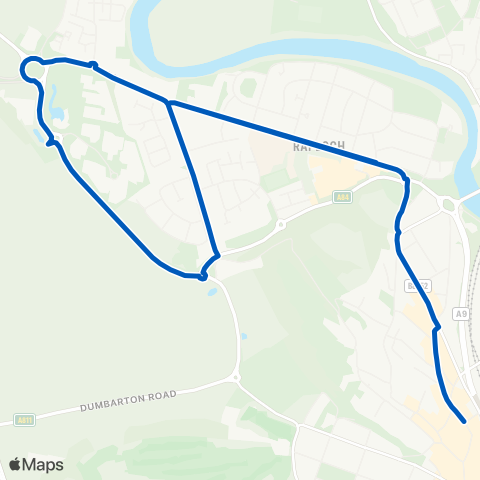 Hunters Executive Coaches Park and Ride - Stirling Baptist Church map