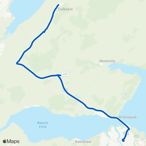 Highland Council School Croft Rd End - Bus Sta Stance 4 map