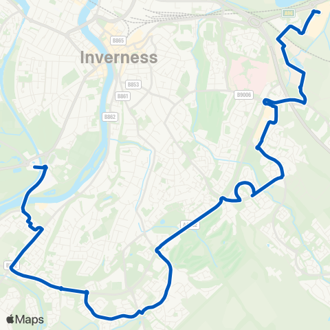 Highland Council Torvean Park & Ride - Tesco map