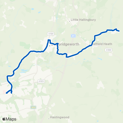 Epping Forest Community Transport  map